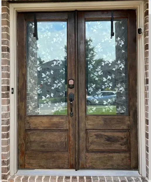 Double door before refinishing