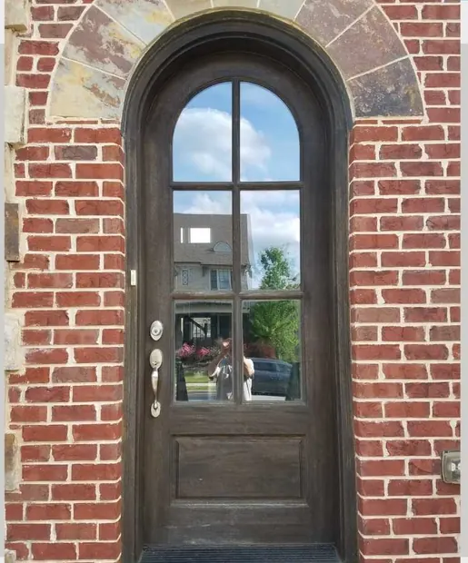 Single door before refinishing