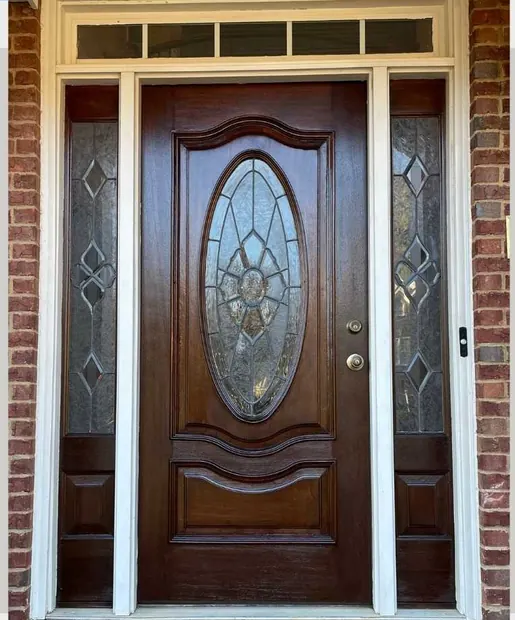 Single door after refinishing