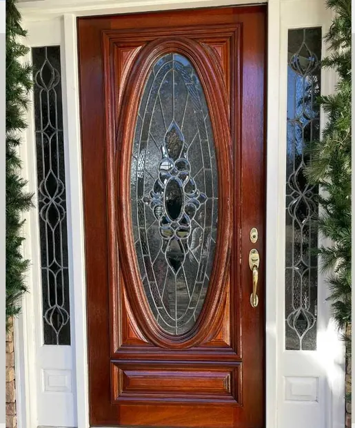 Single door after refinishing