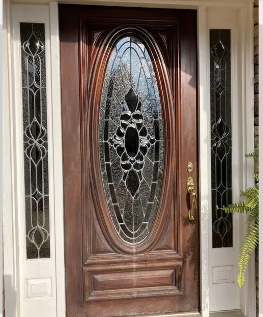 Single door before refinishing