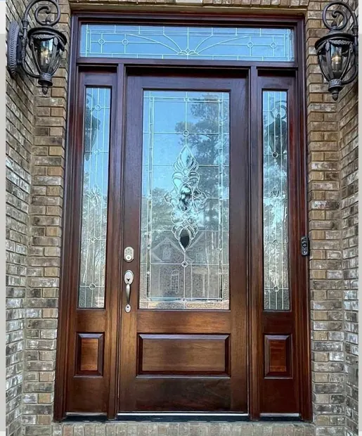 Single door after refinishing