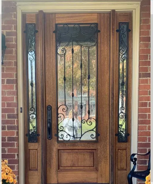 Single door before refinishing
