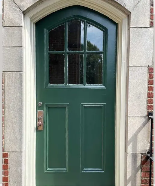 Single door after refinishing