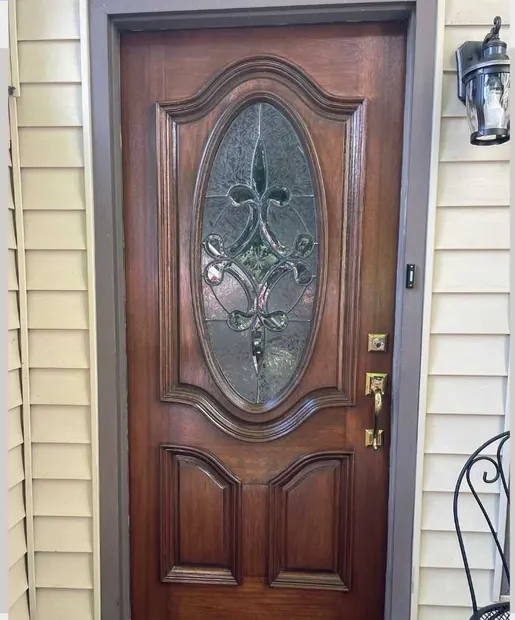 Single door after refinishing